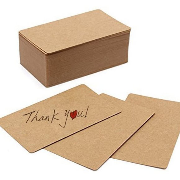 Other - 100 DIY Kraft Business Card Blanks round corners